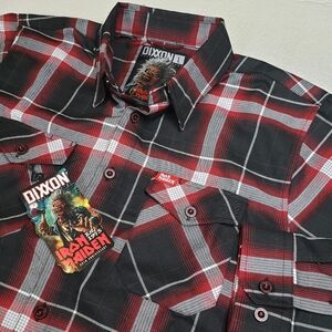 NWT Dixxon Men's Large "Iron Maiden 50th Anniversary" Flannel Shirt